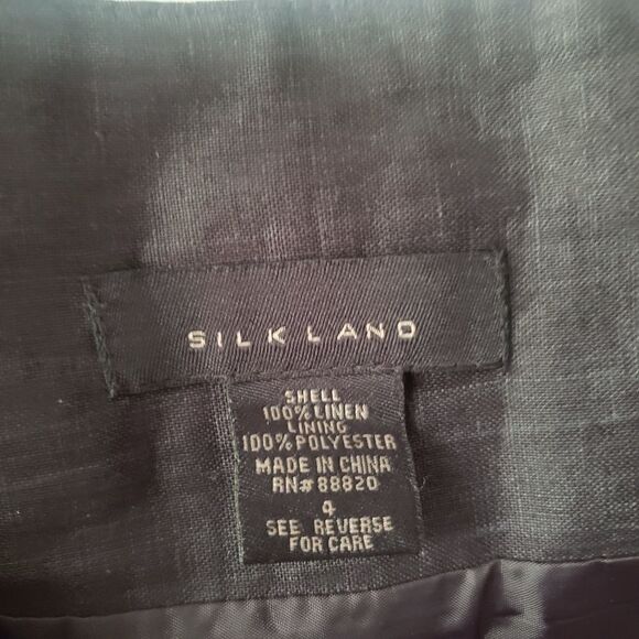 SILKLAND A-Line Linen Floral Midi Skirt - Picture 3 of 8